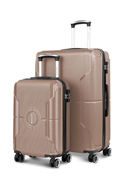 PARAJOHN Sparkle 2-Piece ABS Luggage Set – Cabin 10kg & Large 30kg Trolley Bag with Spinner Wheels & Lock