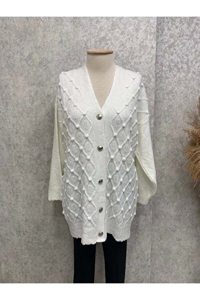 Turtaş 26K8454 HIRKA UZUN ÖNÜ DÜĞMELİ BAKLAVA DESEN EKRU