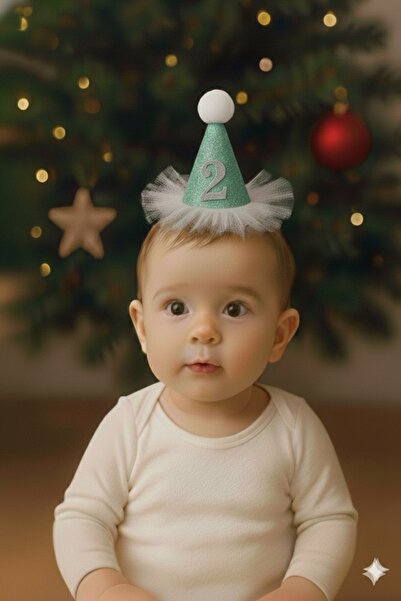 Minia Kız Bebek 2 Yaş Doğum Günü Parti Şapkası