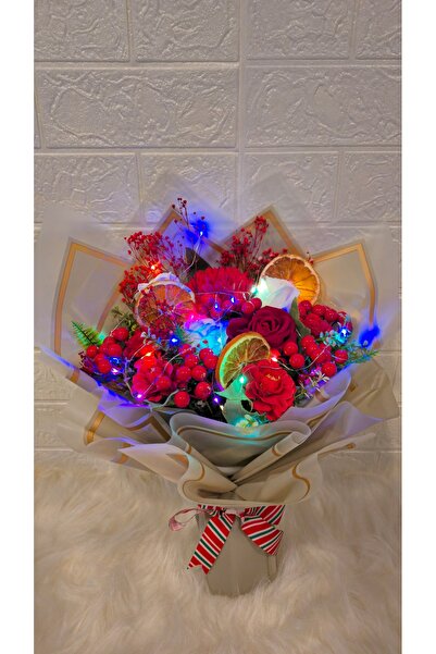 Laydy Collection Led'li Portakal Dilimli Lüks Kokina Buketi /Yılbaşı Hediyesi...