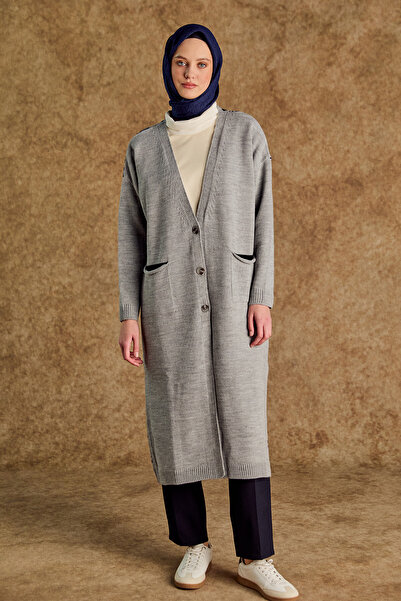 Setrms Sırtı Desenli Triko Hırka