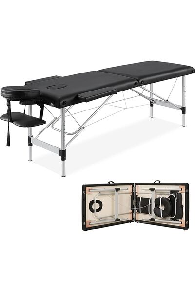 ZUIHAO Massage Table Portable 2 Folding Lightweight Height Adjustable Salon S...