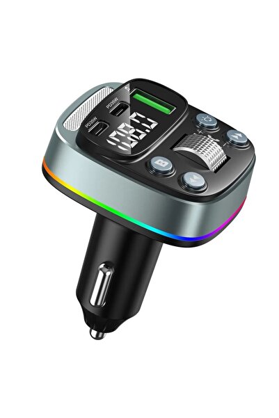 SKYDDAR INNOVATION Modulator FM auto Bluetooth 5.4, 2x PD 35W, player muzical USB, reglare bas, afișaj LED, negru