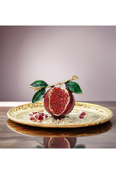 a rose jewelry Trendy Yapraklı Nar Broş