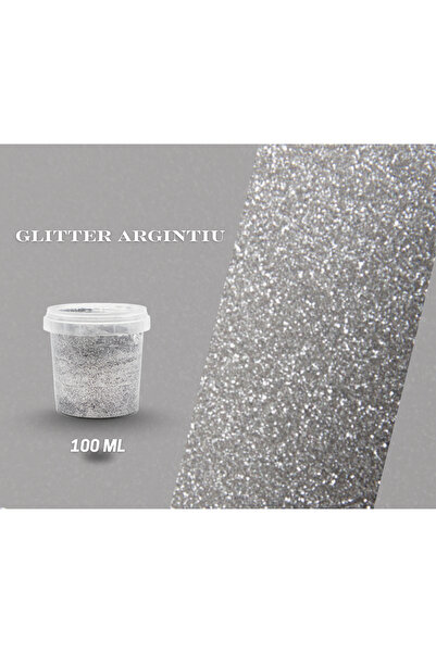 Ferrara Design Glitter argintiu pentru vopsea decorativa, 100ML