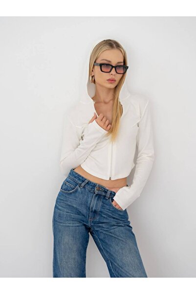 DazzUp Women's Finger-Looped Hooded Sweatshirt