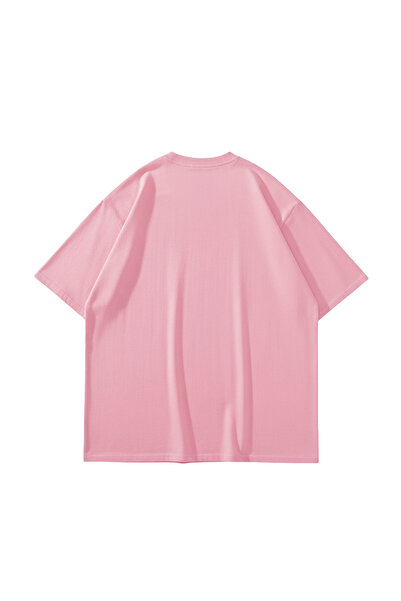 Sekizbiraltı Basic Pink Oversized Unisex Tshirt