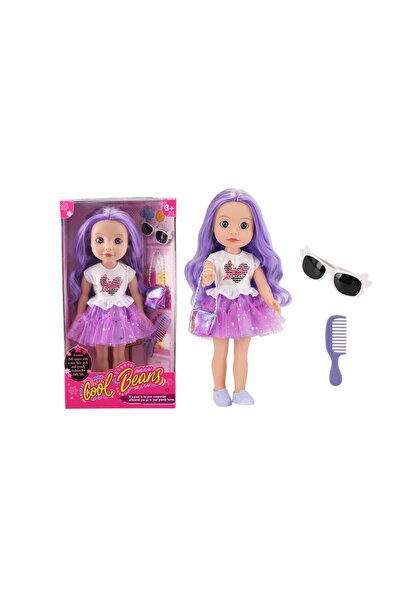 MomKi FASHION DOLL WITH ACCESSORIES, PURPLE