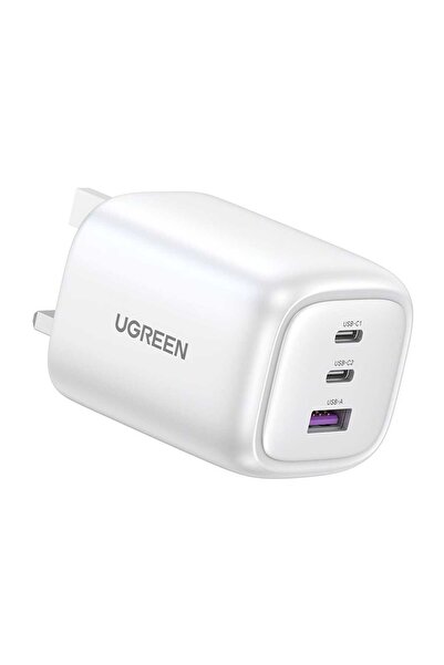 Ugreen Nexode 65W PD GaN Foldable Fast Charger UK - White