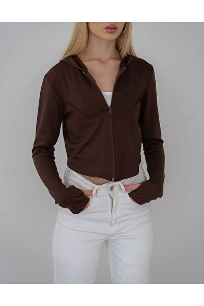 DazzUp Women's Finger-Looped Hooded Sweatshirt