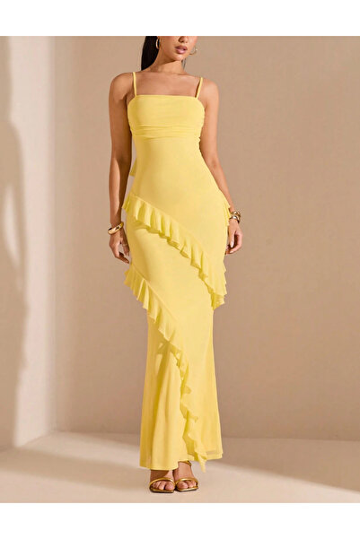 Sheya Shein maxi dress, yellow