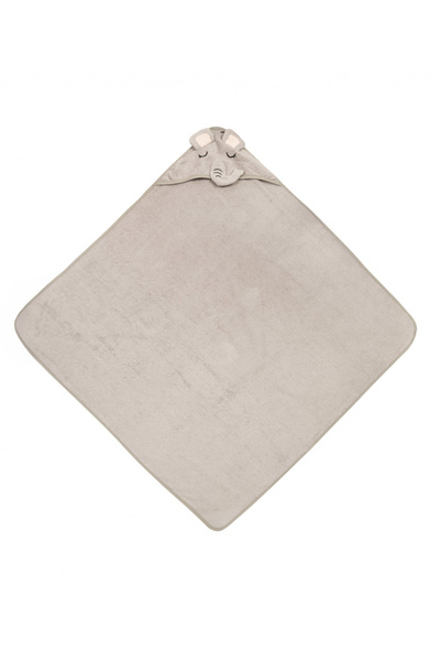 Sensillo Baby towel Elephant Grey 100x100cm with hood, made of quality terry cotton, desi