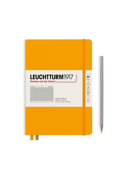 Leuchtturm1917 A5 Notebook Arithmetic Hardcover Mustard Yellow Leuchtturm