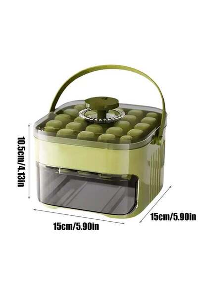 Generic Ice Cube,50-Grids Food-Grade Ice Cube Tray, Lid, Bin & Ice Scoop – 2 Pack, Portable Handle