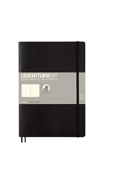 Leuchtturm1917 Notebook B5 Plain Softcover Black Leuchtturm