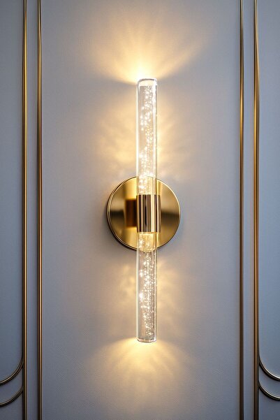 BACKHOME BHBACKHOME BUBBLEFLUX ŞIK TASARIM MODERN LEDLİ APLİK 40 CM GOLD ELEKTRİKLİ KUMANDALI