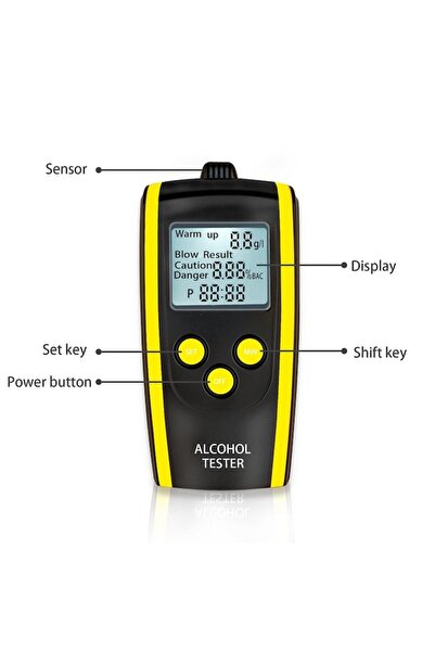 GizMondo Digital Alcohol Breathalyzer Tester with LCD Display