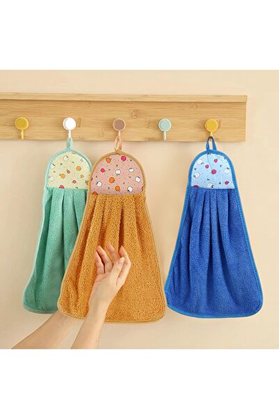 OEM Hand Towels - 11”x14”, Highly Absorbent, Color: Green Blue Brown for Kitchen