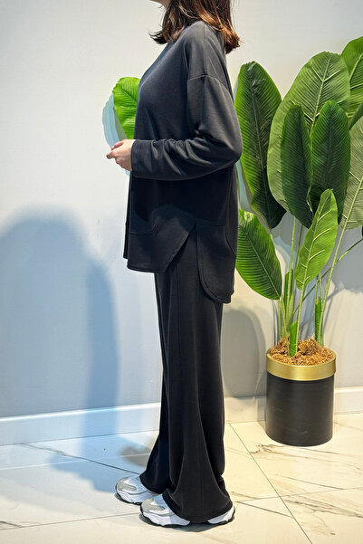 Lale Butik Tunic Trouser Set 3136 Anthracite