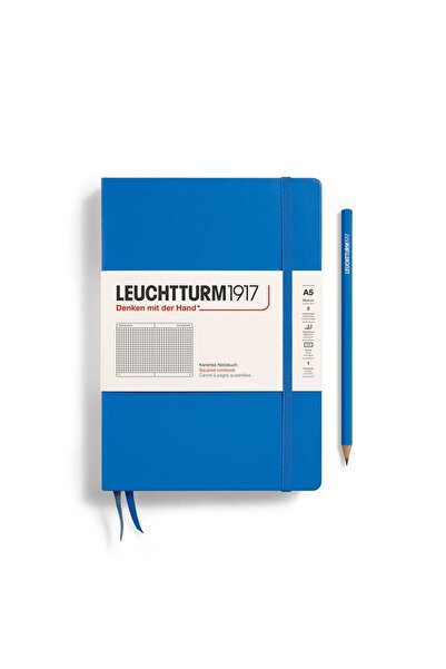 Leuchtturm1917 Caiet A5 cu copertă cartonată, albastru deschis, cu suport pentru bile