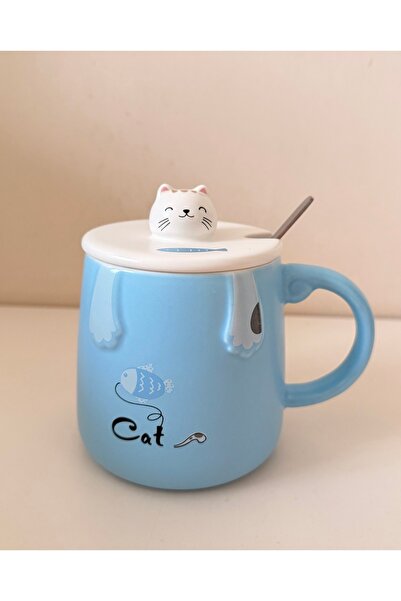 suprizegift Passion Cute Cat Mug with Spoon