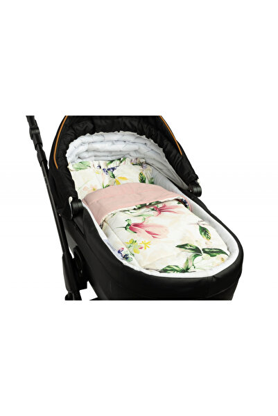 Sensillo Set of ruffled cushion and quilt for stroller/pram/baby bed Magnolia Pink with two f