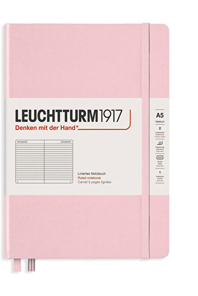 Leuchtturm1917 A5 Notebook Ruled Hardcover Pastel Pink Leuchtturm