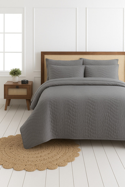 Ceyizza Set cuvertură de pat matlasată Premium Life, dimensiune dublă