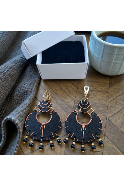 1PARÇAMAVİ أقراط نسائية أصلية على الطراز البوهيمي الريفي - أقراط لا تحتاج إلى...