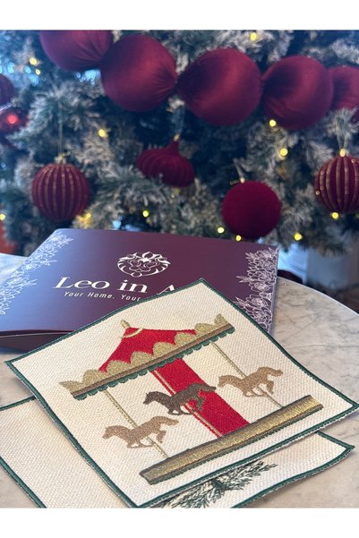 Leoinart New Year's 2-Pack Cocktail Coffee Presentation Napkin
