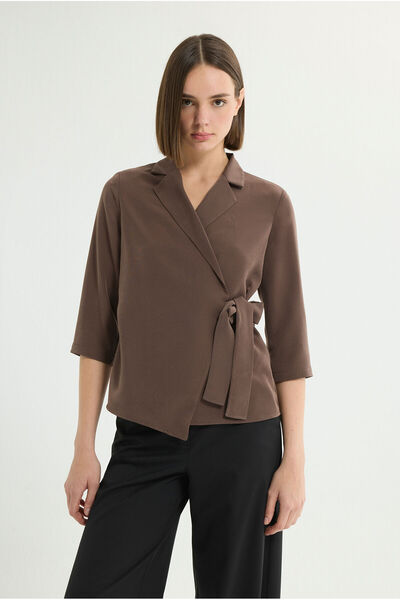 Love My Body Uzun Kol Anvelop Bluz