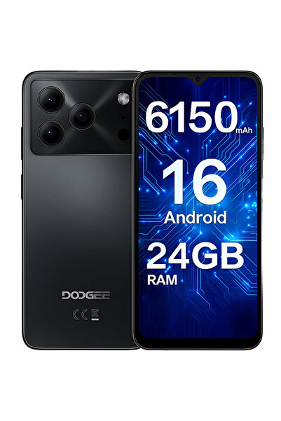 Doogee Note 56 Black Smartphone 4G, Android 16, 6.56" HD 90Hz, 6150mAh (64GB)