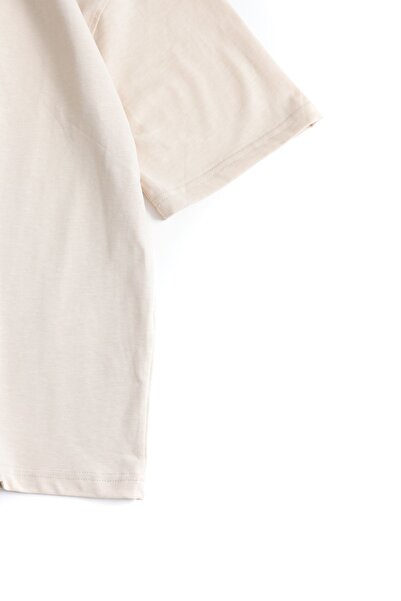 no7man Lima Beige Oversized Tshirt