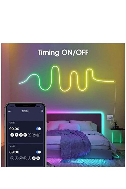 Generic DC5V 5M Smart Neon LED Strip Light | RGBIC Waterproof, Music Sync, Bluetooth & App Controlle