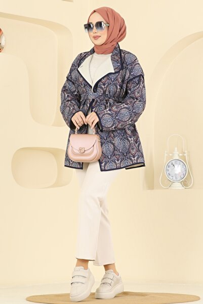 ModaMerve Etnik Desenli Kapitone Kap 21186MPR1163-MS Laci