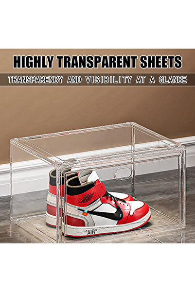 Generic Side-opening type, magnetic attachment type, simple plastic box, transparent shoe bag storage box