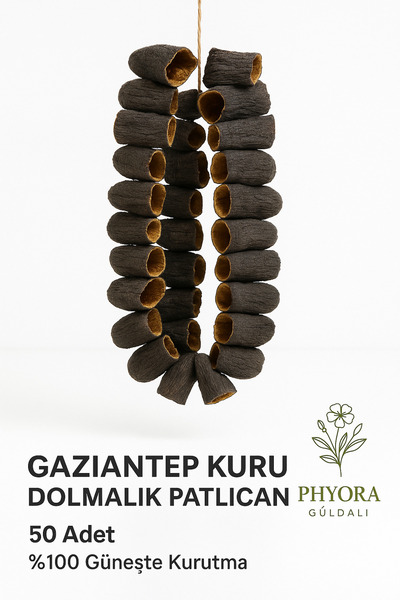 PHYORA GÜLDALI – Gaziantep Kuru Patlıcan Doğal • Güneşte Kurutulmuş • Katkısız