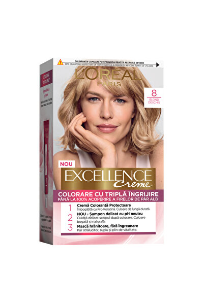 L'Oreal Paris Vopsea de Par Permanenta cu Amoniac Excellence Creme 8 Blond De...
