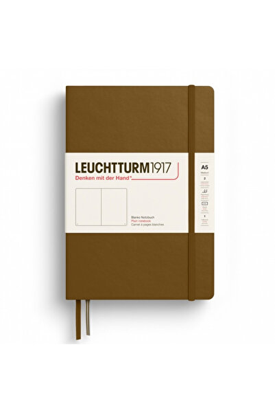 Leuchtturm1917 Caiet A5 cu copertă cartonată simplă, maro cu scorțișoară, sup...