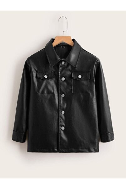 shop Πουκάμισο από τεχνητό δέρμα για αγόρια