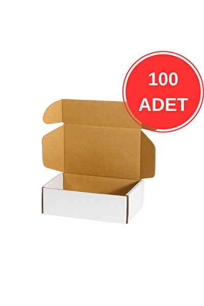 Aspak 20x10x5 Cm E-ticaret Kutusu - Beyaz Kutu-100 Adet