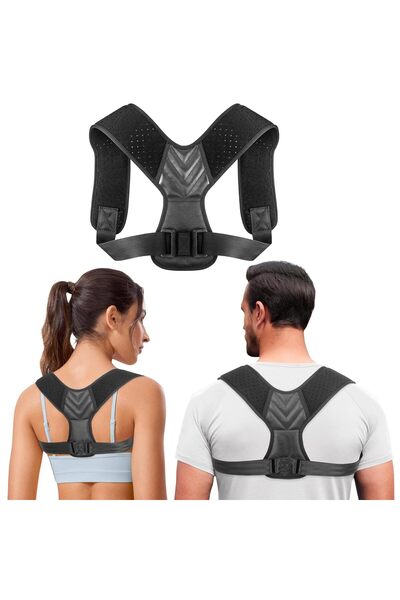 JOYZZZ دعامة ظهر قابلة للتعديل لتصحيح وضعية الظهر للنساء والرجال، دعامة للكتف...