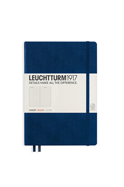 Leuchtturm1917 Caiet A5 cu copertă cartonată, albastru marin, cu suport pentru bile