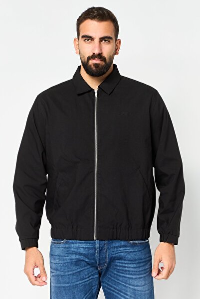 XLARGE Men Embroidered Logo Long Sleeve Jacket, Black