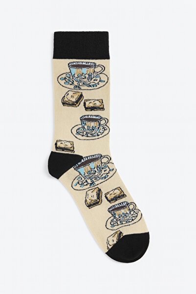 CARNAVAL SOCKS Unisex Socks with Turkish Coffee and Turkish Delight Pattern
