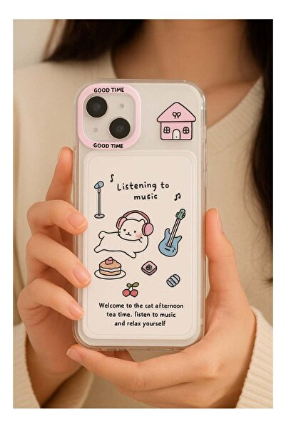 Generic GUCADI iPhone 15 Plus Pink Cartoon Animal TPU Soft Phone Case - Full-Wrap