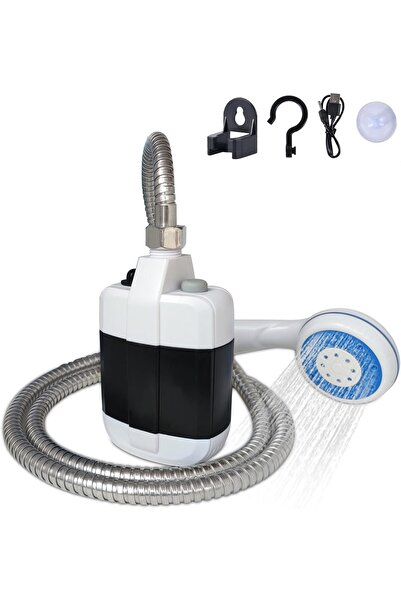 Generic دش تخييم محمول قابل لإعادة الشحن للاستخدام الخارجي - رأس دش محمول يعمل بالبطارية