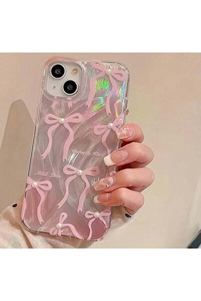 Generic iPhone Air Pink Bow Faux Pearl Case