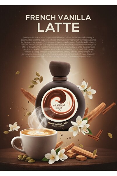 Arabiyat Sugar Eau de Parfum French Vanilla Latte, Unisex, 100 ml