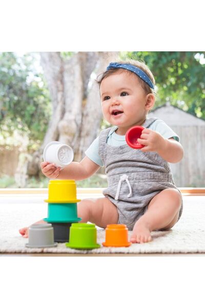 Generic 8 Pcs Stacking Nesting Cups Baby Bath Toy Educational Animal Learning Building Blocks Toddler